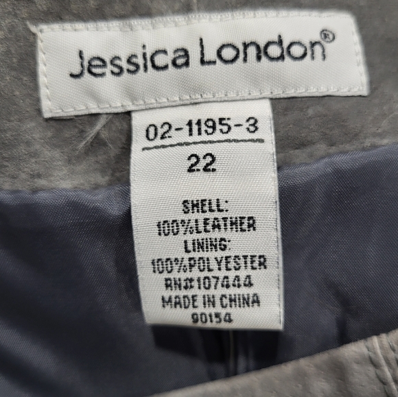 Jessica London Brushed Leather Skirt - Picture 3 of 5